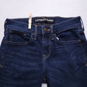 Express Supersoft Super Skinny Denim Medium Wash Jeans Womens Size 0S Blue